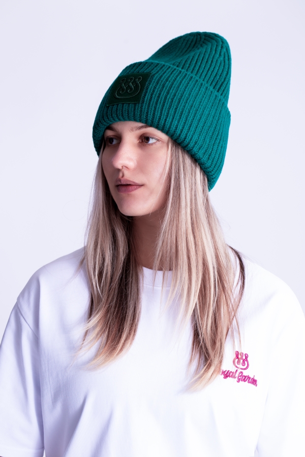Royal Garden Wool Beanie Green
