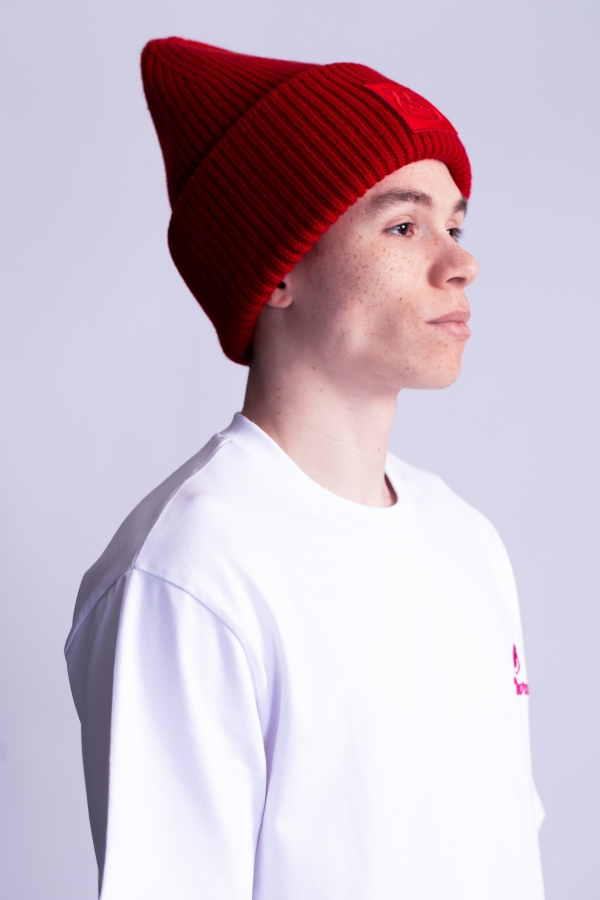 Royal Garden Wool Beanie Red