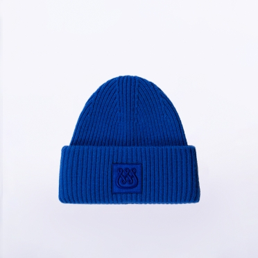 Merino Wool Beanie Blue